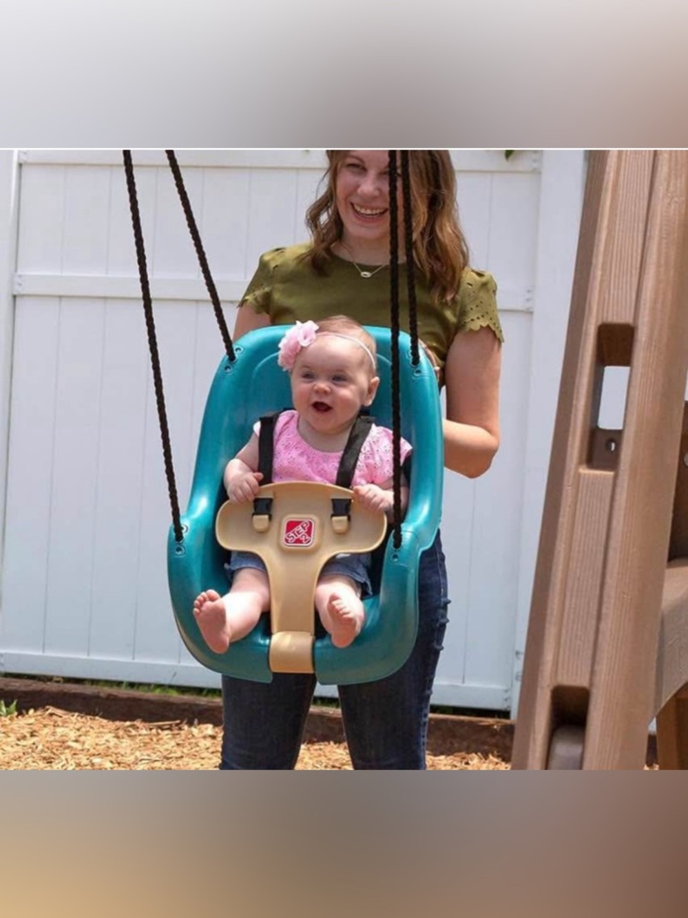 Swing Step2 Infant to Toddler Teal Swing with Safety Harness